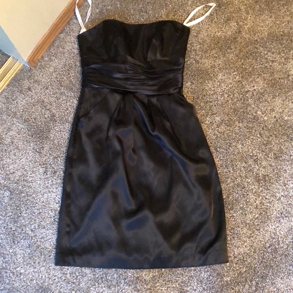 Black strapless dress